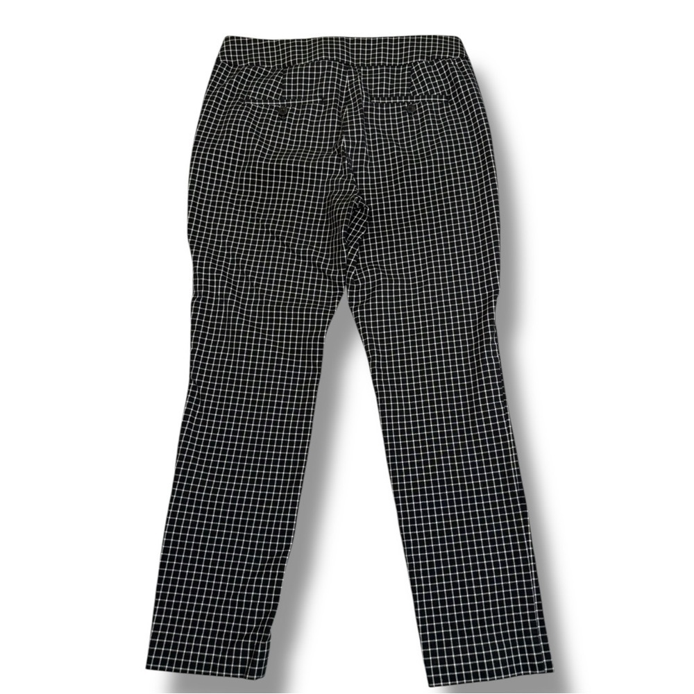 LOFT Black & White Checked Cropped Ankle Pants - Picture 6 of 8